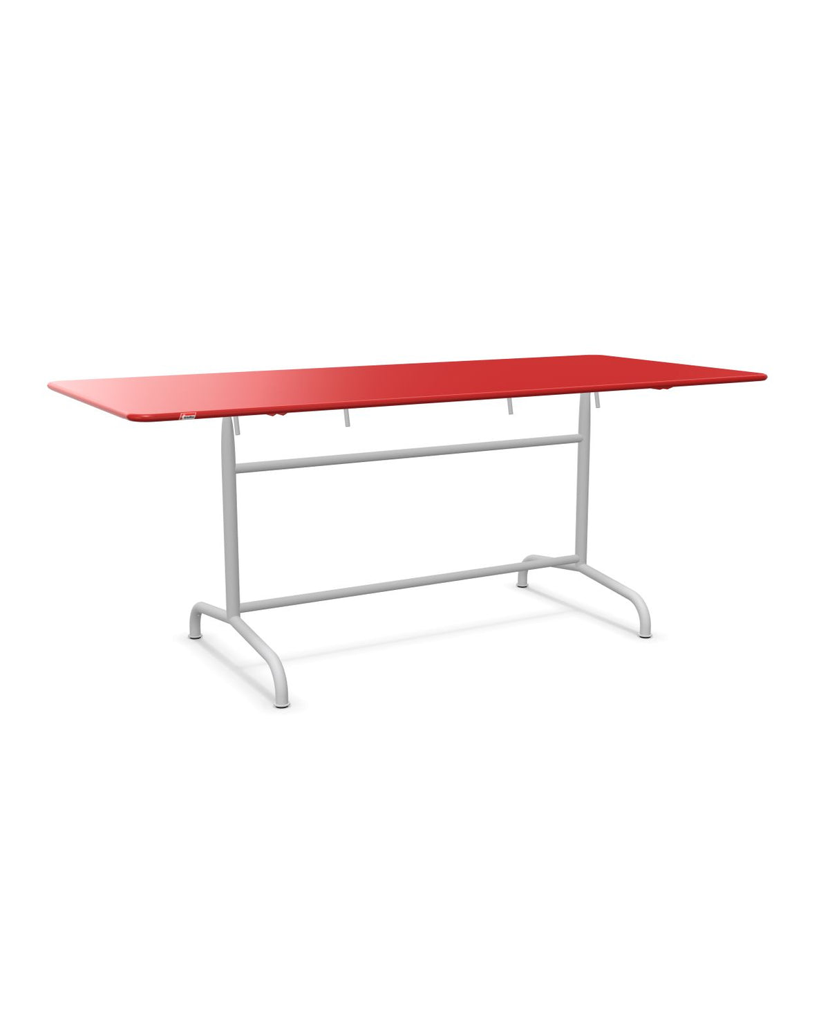 Schaffner Rigi Table repas rabattable 180x80cm Rouge 30 Gris Argent 78 