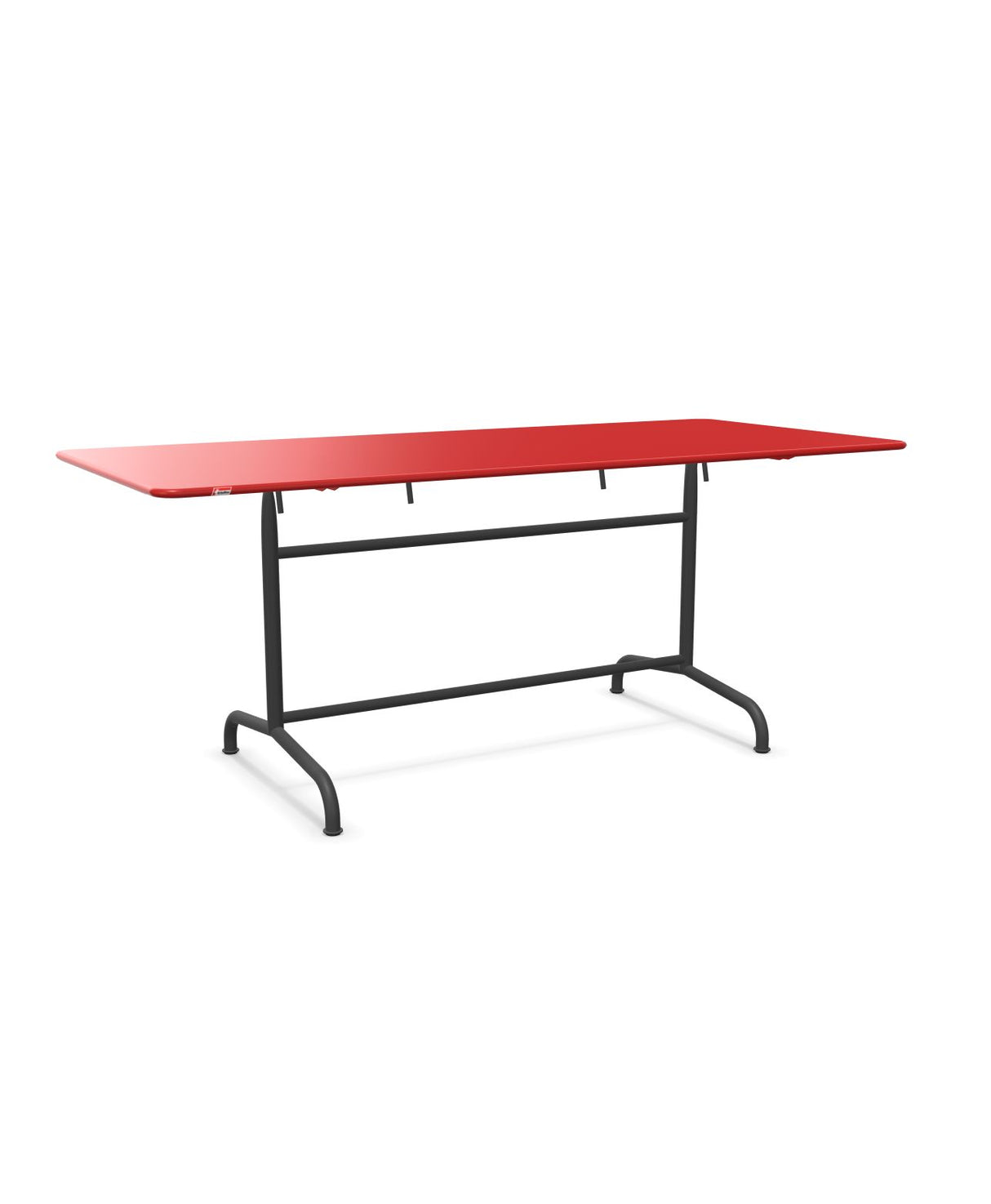 Schaffner Rigi Table repas rabattable 180x80cm Rouge 30 Noir 91 
