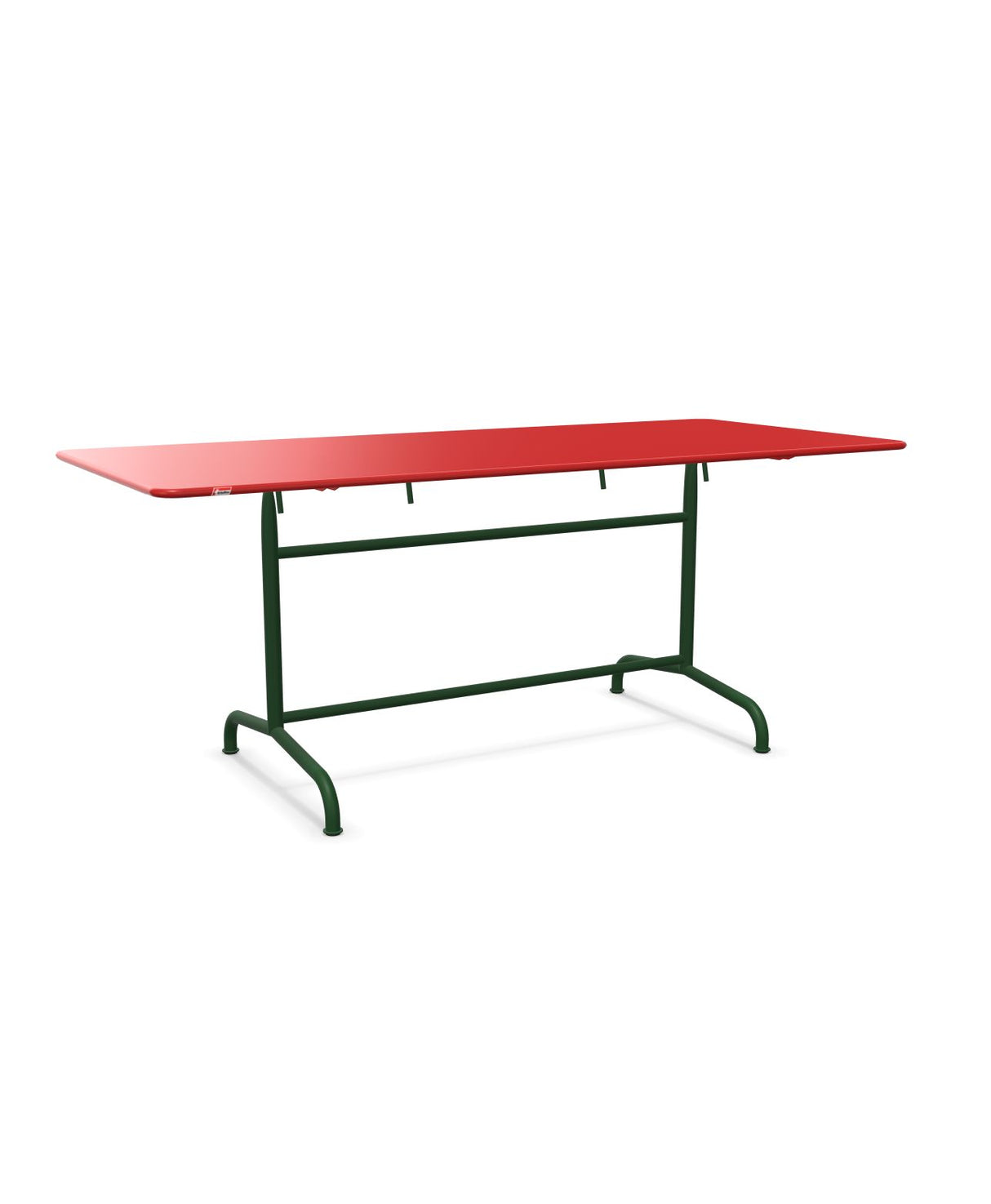 Schaffner Rigi Table repas rabattable 180x80cm Rouge 30 Vert Sapin 66 