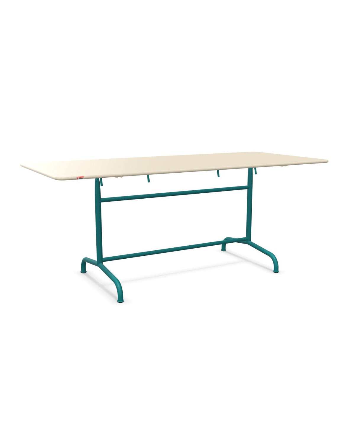 Schaffner Rigi Table repas rabattable 180x80cm Sable Pastel 15 Bleu Kali 56 