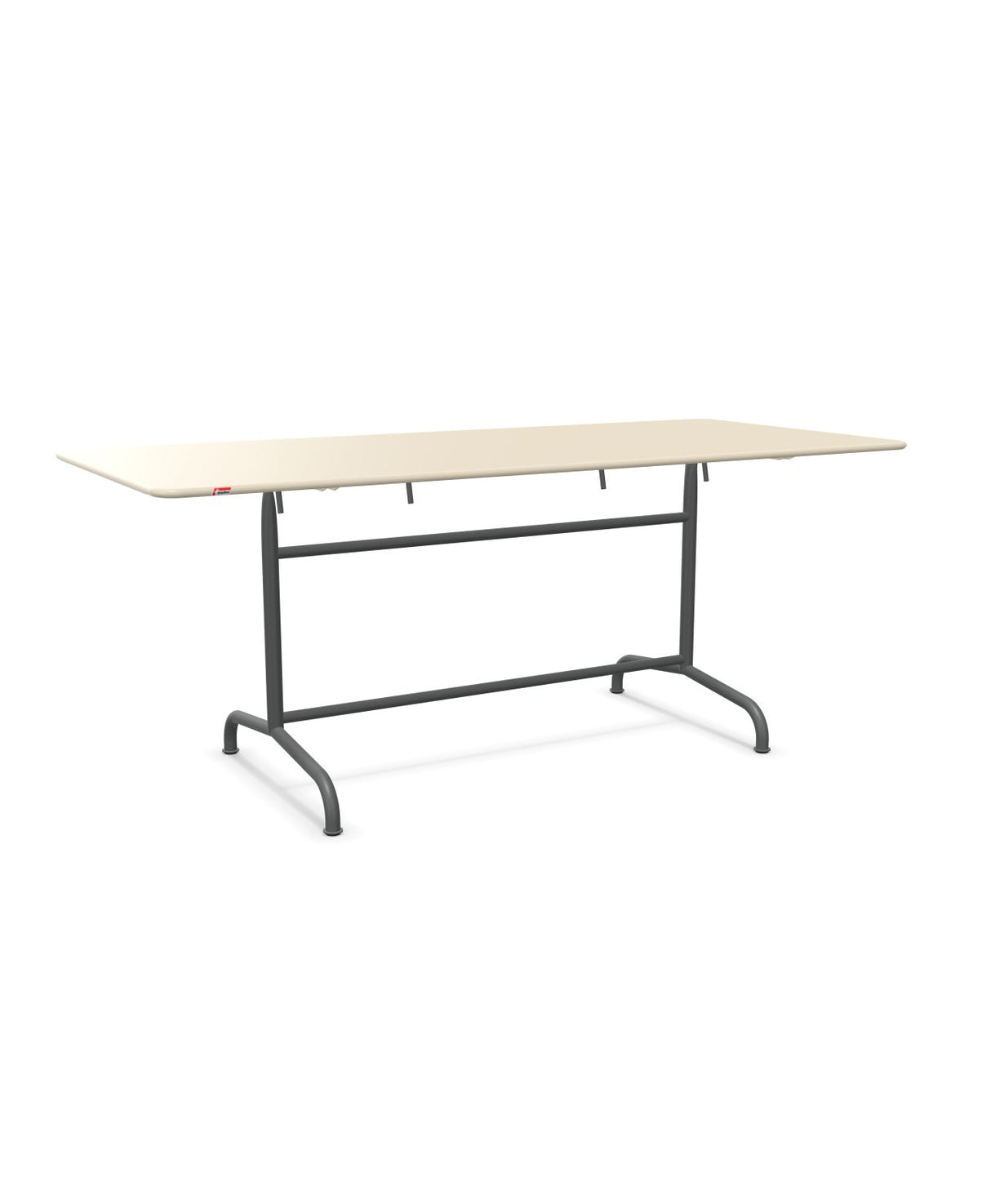 Schaffner Rigi Table repas rabattable 180x80cm Sable Pastel 15 Graphite 73 