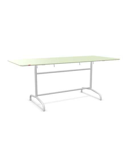 Schaffner Rigi Table repas rabattable 180x80cm Vert Pastel 64 Blanc 90 