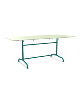 Schaffner Rigi Table repas rabattable 180x80cm Vert Pastel 64 Bleu Kali 56 