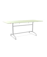 Schaffner Rigi Table repas rabattable 180x80cm Vert Pastel 64 Gris Argent 78 