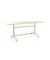 Schaffner Rigi Table repas rabattable 180x80cm Vert Pastel 64 Marron Pastel 83 