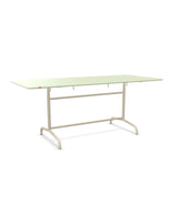 Schaffner Rigi Table repas rabattable 180x80cm Vert Pastel 64 Sable Pastel 15 