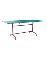 Schaffner Rigi Table repas rabattable 180x90cm Bleu Kali 56 Bordeaux 38 