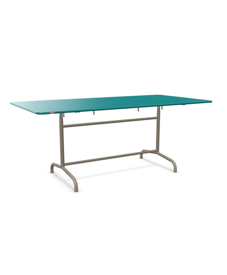 Schaffner Rigi Table repas rabattable 180x90cm Bleu Kali 56 Champagne 85 
