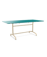 Schaffner Rigi Table repas rabattable 180x90cm Bleu Kali 56 Marron Pastel 83 