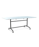 Schaffner Rigi Table repas rabattable 180x90cm Bleu Pastel 51 Anthracite 77 