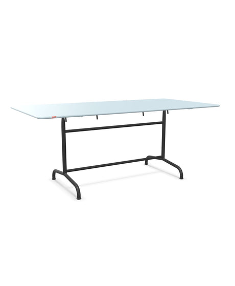 Schaffner Rigi Table repas rabattable 180x90cm Bleu Pastel 51 Anthracite 77 