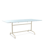 Schaffner Rigi Table repas rabattable 180x90cm Bleu Pastel 51 Sable Pastel 15 
