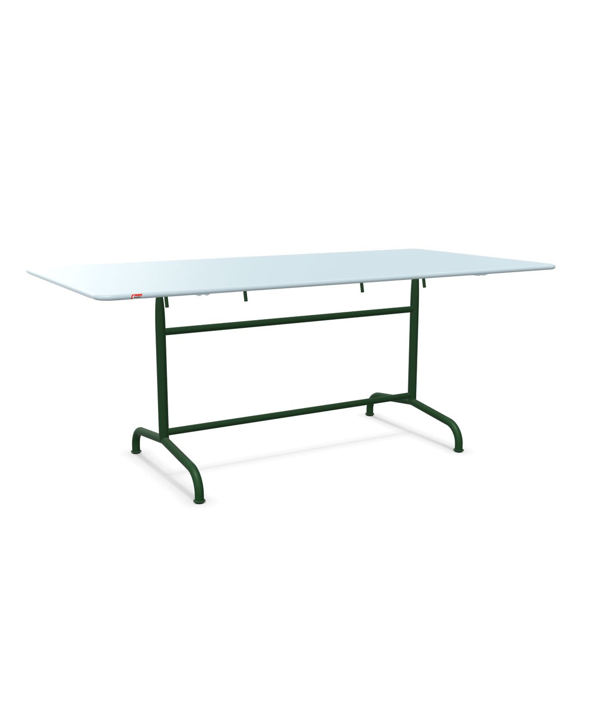 Schaffner Rigi Table repas rabattable 180x90cm Bleu Pastel 51 Vert Sapin 66 