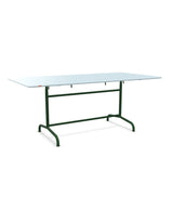 Schaffner Rigi Table repas rabattable 180x90cm Bleu Pastel 51 Vert Sapin 66 
