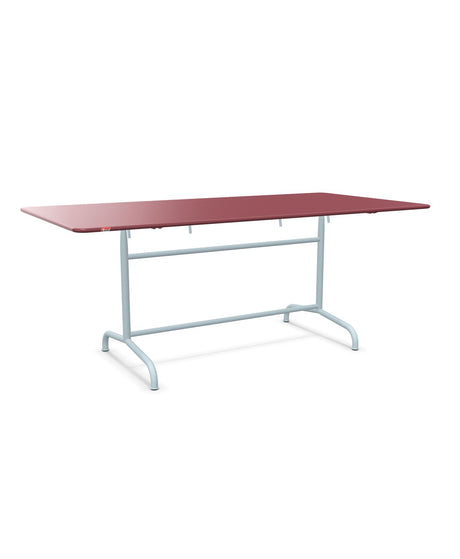 Schaffner Rigi Table repas rabattable 180x90cm Bordeaux 38 Bleu Pastel 51 