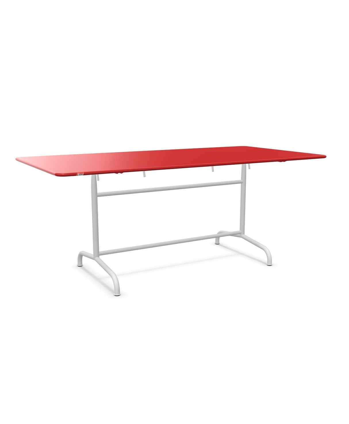 Schaffner Rigi Table repas rabattable 180x90cm Rouge 30 Blanc 90 