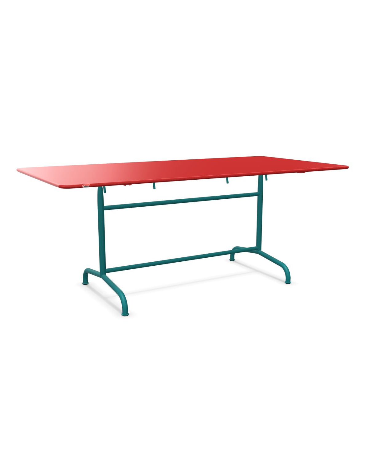 Schaffner Rigi Table repas rabattable 180x90cm Rouge 30 Bleu Kali 56 