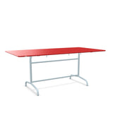 Schaffner Rigi Table repas rabattable 180x90cm Rouge 30 Bleu Pastel 51 