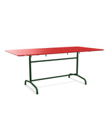 Schaffner Rigi Table repas rabattable 180x90cm Rouge 30 Vert Sapin 66 