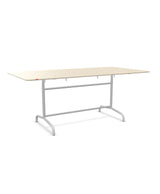 Schaffner Rigi Table repas rabattable 180x90cm Sable Pastel 15 Gris Argent 78 
