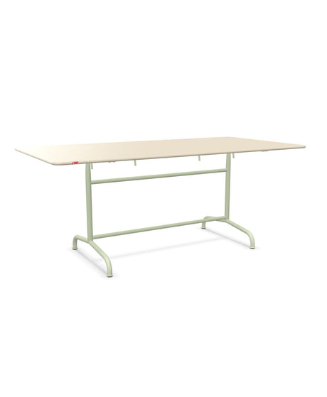 Schaffner Rigi Table repas rabattable 180x90cm Sable Pastel 15 Vert Pastel 64 