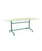 Schaffner Rigi Table repas rabattable 180x90cm Vert Pastel 64 Bleu Kali 56 