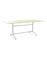 Schaffner Rigi Table repas rabattable 180x90cm Vert Pastel 64 Gris Argent 78 
