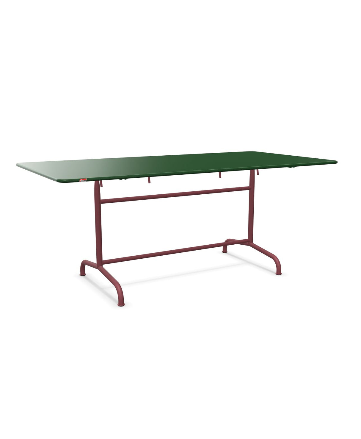 Schaffner Rigi Table repas rabattable 180x90cm Vert Sapin 66 Bordeaux 38 