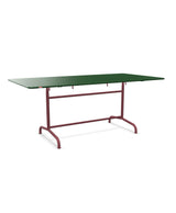 Schaffner Rigi Table repas rabattable 180x90cm Vert Sapin 66 Bordeaux 38 