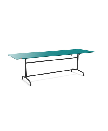 Schaffner Rigi Table repas rabattable 240x80cm Bleu Kali 56 Anthracite 77 
