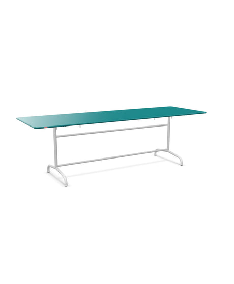 Schaffner Rigi Table repas rabattable 240x80cm Bleu Kali 56 Blanc 90 