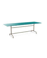 Schaffner Rigi Table repas rabattable 240x80cm Bleu Kali 56 Champagne 85 