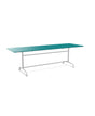 Schaffner Rigi Table repas rabattable 240x80cm Bleu Kali 56 Gris Argent 78 