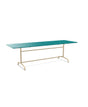 Schaffner Rigi Table repas rabattable 240x80cm Bleu Kali 56 Marron Pastel 83 