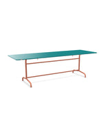 Schaffner Rigi Table repas rabattable 240x80cm Bleu Kali 56 Terracotta 84 
