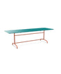 Schaffner Rigi Table repas rabattable 240x80cm Bleu Kali 56 Terracotta 84 