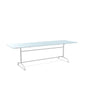 Schaffner Rigi Table repas rabattable 240x80cm Bleu Pastel 51 Blanc 90 