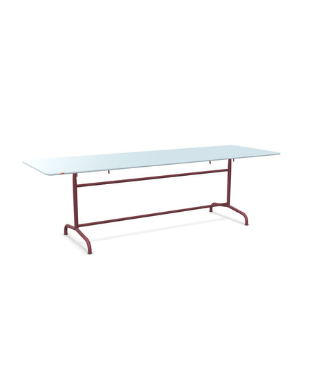 Schaffner Rigi Table repas rabattable 240x80cm Bleu Pastel 51 Bordeaux 38 