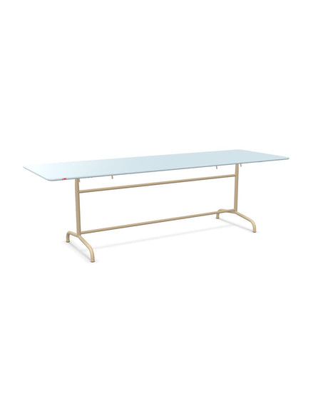 Schaffner Rigi Table repas rabattable 240x80cm Bleu Pastel 51 Marron Pastel 83 