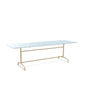 Schaffner Rigi Table repas rabattable 240x80cm Bleu Pastel 51 Marron Pastel 83 