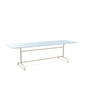 Schaffner Rigi Table repas rabattable 240x80cm Bleu Pastel 51 Sable Pastel 15 