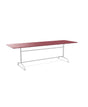 Schaffner Rigi Table repas rabattable 240x80cm Bordeaux 38 Blanc 90 