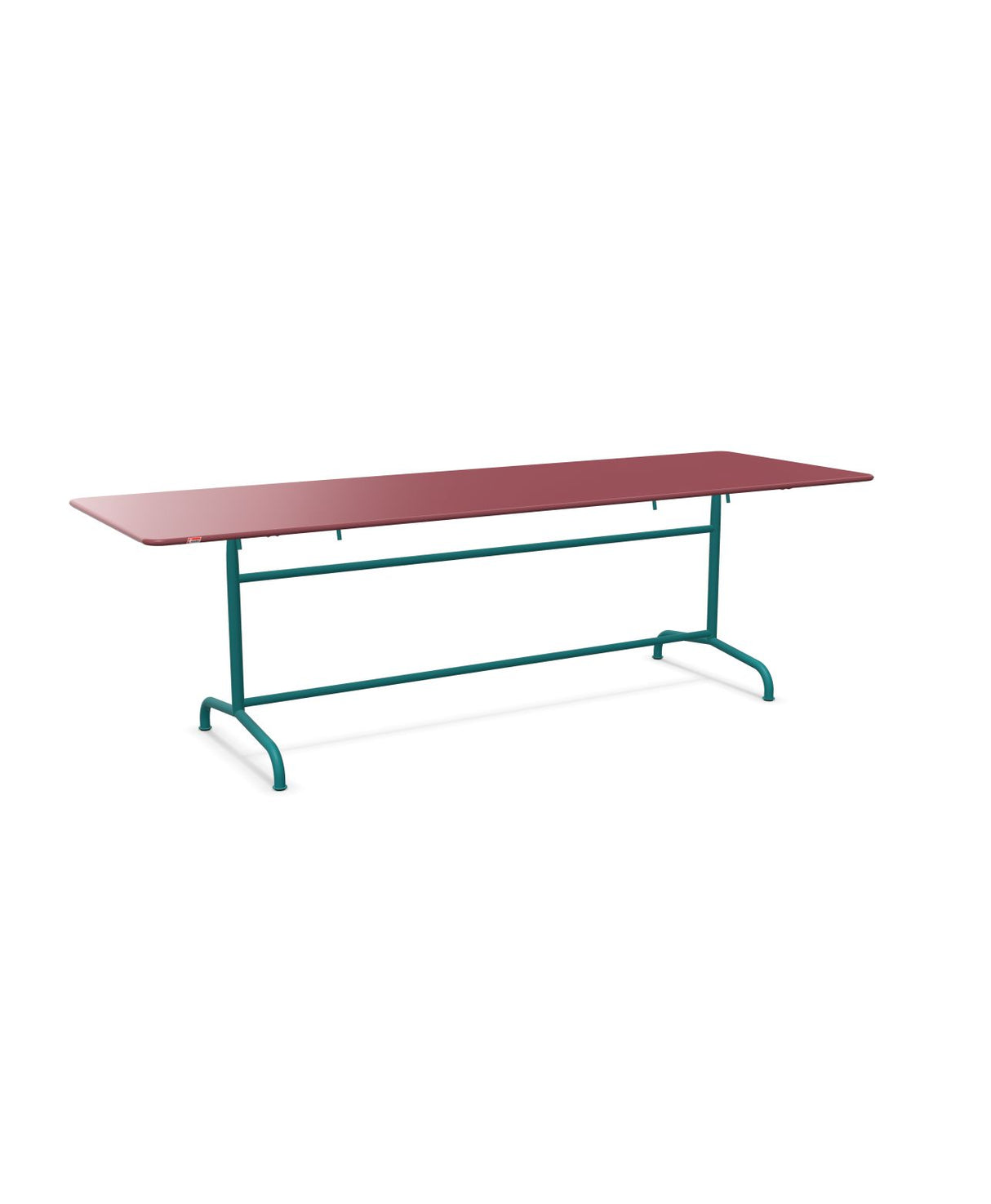 Schaffner Rigi Table repas rabattable 240x80cm Bordeaux 38 Bleu Kali 56 