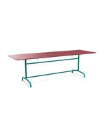 Schaffner Rigi Table repas rabattable 240x80cm Bordeaux 38 Bleu Kali 56 