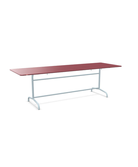 Schaffner Rigi Table repas rabattable 240x80cm Bordeaux 38 Bleu Pastel 51 