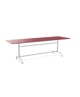 Schaffner Rigi Table repas rabattable 240x80cm Bordeaux 38 Gris Argent 78 