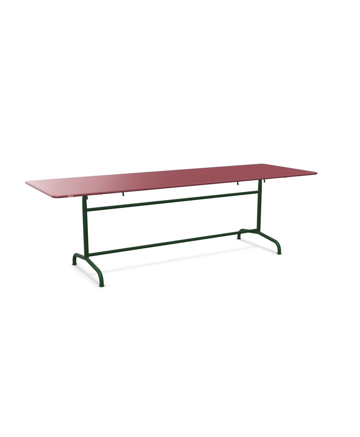 Schaffner Rigi Table repas rabattable 240x80cm Bordeaux 38 Vert Sapin 66 
