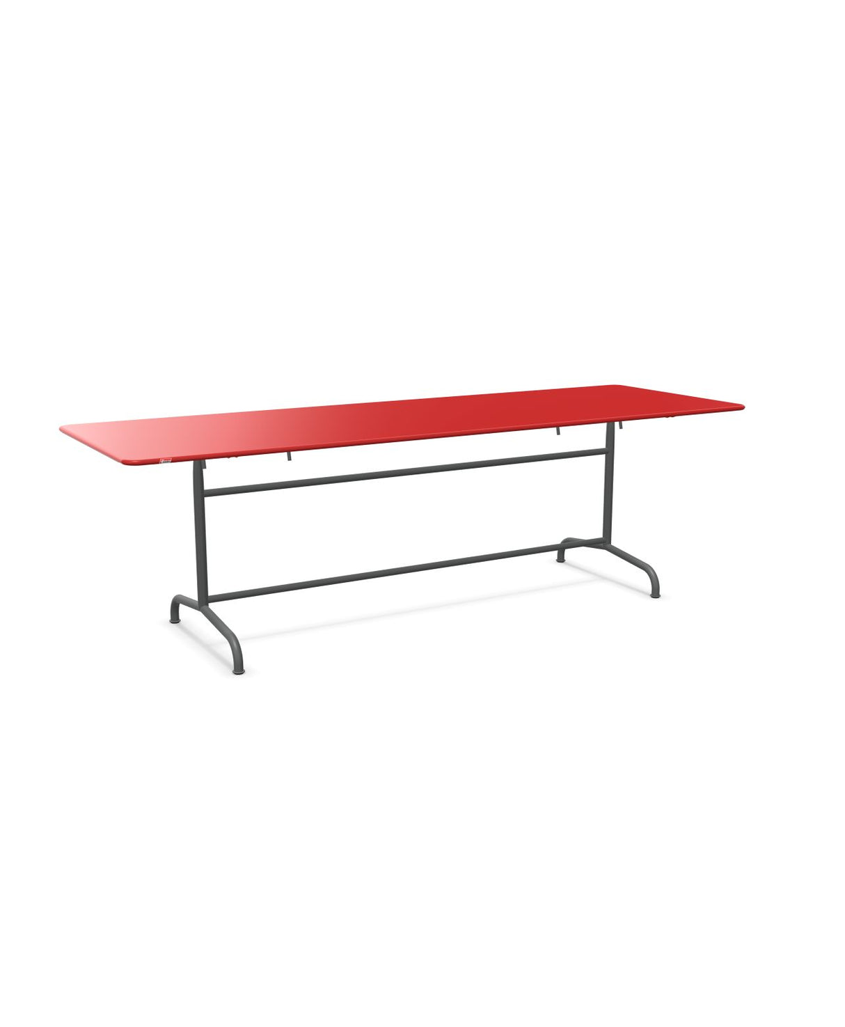 Schaffner Rigi Table repas rabattable 240x80cm Rouge 30 Graphite 73 
