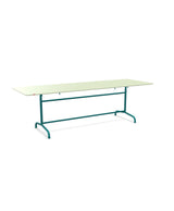Schaffner Rigi Table repas rabattable 240x80cm Vert Pastel 64 Bleu Kali 56 