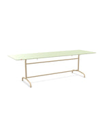 Schaffner Rigi Table repas rabattable 240x80cm Vert Pastel 64 Marron Pastel 83 